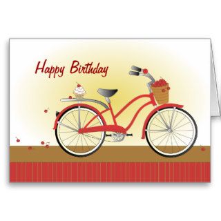 Cheery Cherry Bicycle Card