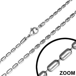 N157 N157 2.5mm Stainless Steel Military Ball Link Lobster Claw Clasp Chain Necklace Jewelry