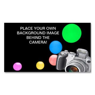 Photography. customized picture behind the camera. business card template