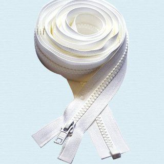 180" Zipper ~ Long Arm Quilting Machine Zipper ~ YKK #5 Molded Plastic ~ Separating   White (1 Zipper)