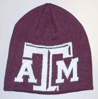 Texas A&M Oversized Logo Uncuffed Knit Hat By Adidas K911Z  Sports Fan Beanies  Sports & Outdoors