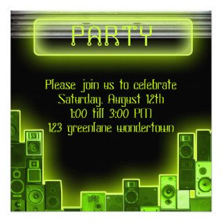 Music modern party invitation