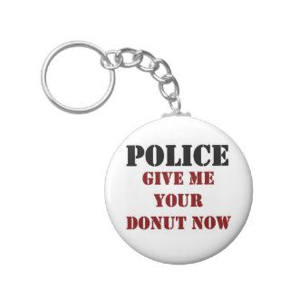 Funny Police Donut Keychain