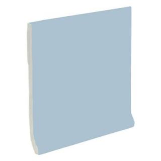 U.S. Ceramic Tile Color Collection Bright Wedgewood 4 1/4 in. x 4 1/4 in. Ceramic Stackable Cove Base Wall Tile DISCONTINUED U724 AT3401