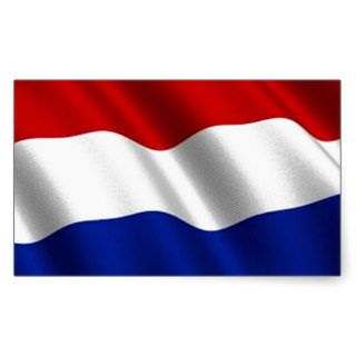 Waving Flag of the Netherlands Rectangle Sticker