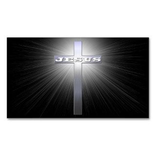 Cruz de Jesús con la luz Plantilla De Tarjeta De Negocio de