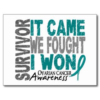 Ovarian Cancer Survivor It Came We Fought I Won Postcard