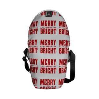 Merry and Bright Letterpress Style No. 507 Messenger Bags