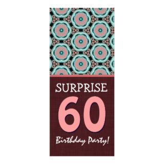 Surprise 60th Birthday Party Pink and Chocolate 01 Invitations