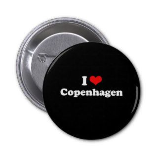 I Love Copenhagen Tshirt White Tshirt Pins