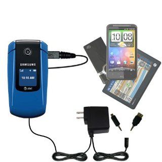 Gomadic Multi Port AC Home Wall Charger designed for the Samsung SGH A167   Uses TipExchange to charge up to two devices at once Electronics