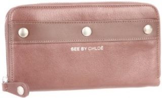 See by Chloe Adele Long Zipped 9P7325 P25 Wallet,Taupe,One Size Clothing
