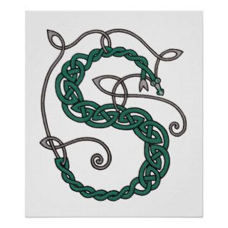 Celtic Letter S print