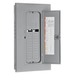 Square D by Schneider Electric Homeline 125 Amp 24 Space 24 Circuit Indoor Main Lugs Load Center with Cover and Factory Installed Ground Bar HOM24L125TC