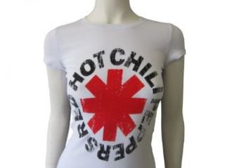 Red Hot Chili Peppers Womens Shirt (X Large)   White Clothing