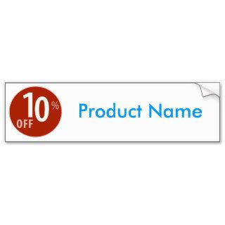 Powerful 10% OFF SALE Sign Bumper Stickers