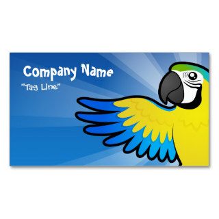 Cartoon Macaw / Parrot Business Card