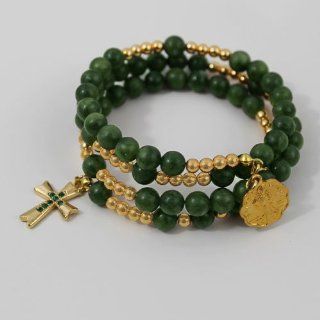 Irish Rosary Bead Bracelet   Guaranteed Delivery for St Patricks Day Jewelry