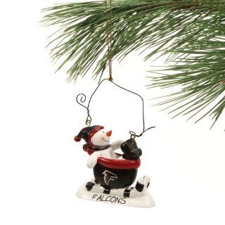 Atlanta Falcons Sledding Snowman Ornament  Sports Fan Hanging Ornaments  Sports & Outdoors