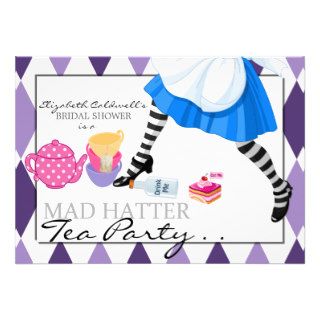Mad Hatter Bridal Shower Tea Party Invitation