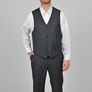 Tommy Hilfiger Men's Gray Slim Stripe 6 button Vest Tommy Hilfiger Suit Separates