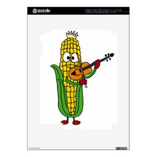 XX  Corn Playing Fiddle or Violin Decal For iPad 3