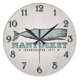 Vintage Whale Nantucket MA Inc 1671 Wall Clock