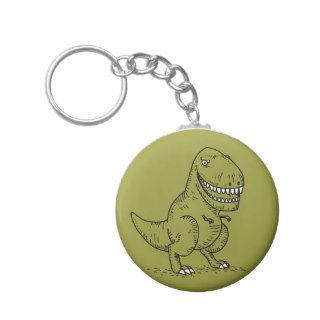Mean Cool Dinosaur T Rex Cartoon Keychain