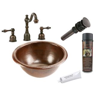 Premier Copper Products Widespread Copper Faucet Package Sink & Faucet Sets