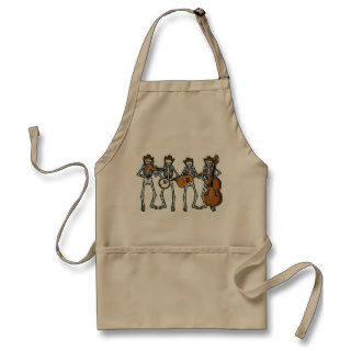Country Music Playing Skeletons Aprons