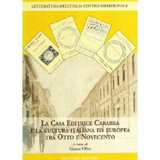 La Casa editrice Carabba e la cultura italiana ed europea tra Otto e Novecento (Letteratura dell'Italia centro meridional) (Italian Edition) 9788883192968 Books