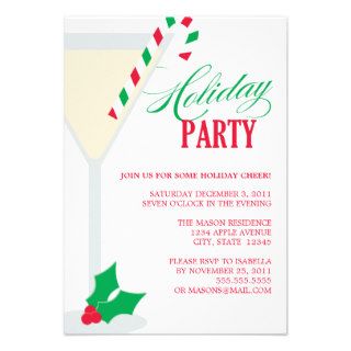 3.5 x 5 Festive Drink  Holiday Party Invite
