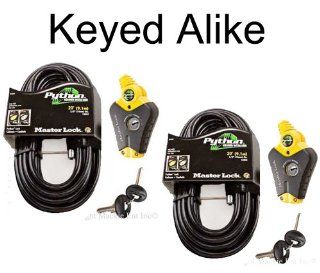 Master Lock   Python Adjustable Cable Locks #8413KA2 20 30 Automotive