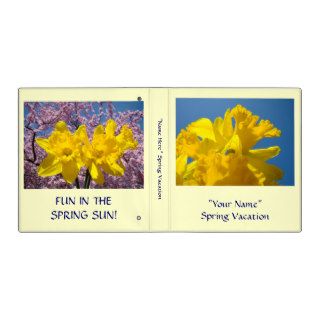 SPRING VACATION binder Daffodils Blossoms