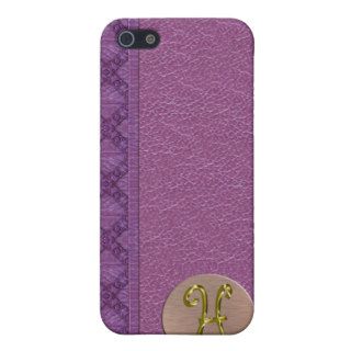 Leather and Lace H Letter Purple Speck iPhone 4 Cover For iPhone 5