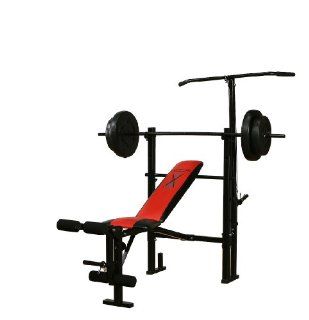 Marcy WM205 Standard Bench and 80 Pound Weight Set  Adjustable Weight Benches  Sports & Outdoors