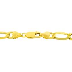 Fremada 10k Yellow Gold 24 inch Figaro Link Chain Fremada Gold Necklaces