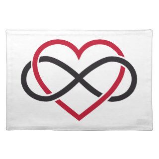 Infinity heart, never ending love place mat