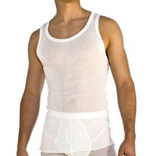 Zimmerli Richelieu Ribbed Tank Top (207 805) L/White at  Mens Clothing store Undershirts