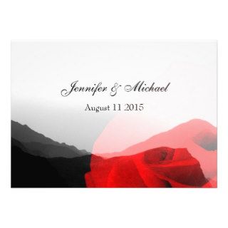 Everlasting Love/Mountains & Red Rose Wedding Announcement
