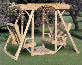 Treated Pine Dutchman Face to Face Swing  Porch Swings  Patio, Lawn & Garden