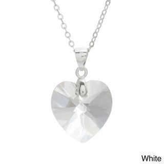 La Preciosa Sterling Silver Crystal Heart Necklace Made with SWAROVSKI Elements La Preciosa Crystal, Glass & Bead Necklaces