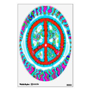 Abstract Trippy Peace Sign Room Graphics
