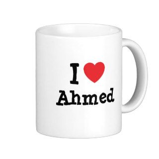 I love Ahmed heart custom personalized Mug