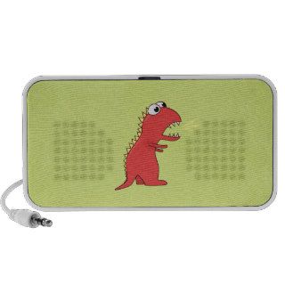 Cute Fire Breath Cartoon T Rex Dinosaur Kids iPod Speakers