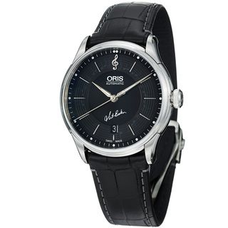 Oris Men's 'Chef Baker' Limited Edition Black Dial Black Leather Strap Automatic Watch Oris Men's Oris Watches