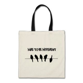 Birds on a wire – dare to be different canvas bag