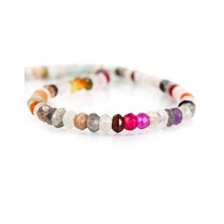 Multi Gemstone Beads Faceted Rondelle
