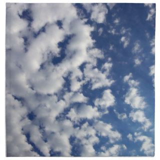 Puffy Clouds On Blue Sky Napkin