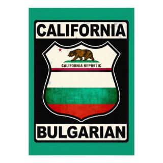 California Bulgarian American Custom Invites